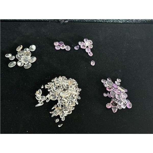 ASSORTED GEMS INCLUDING; MIXED AMETHYSTS & MIXED CYTRINE, VARIOUS SIZES AND SHAPES