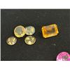 Image 3 : ASSORTED GEMS INCLUDING, 1 PINK SAPPHIRE, 5 CITRINE, 1 BLUE TOPAZ, & 3 AMETHYSTS. VARIOUS SIZES AND