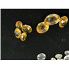 Image 2 : ASSORTED GEMS INCLUDING, 7 CITRINE, CLEAR CITRINE,1 AMETHYST, 1 RED SAPPHIRE.