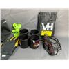 Image 4 : ASSORTED ITEMS INCLUDING; APE DICE SHAKERS, PAIR OF GLOVES, KNEE BRACE & MORE