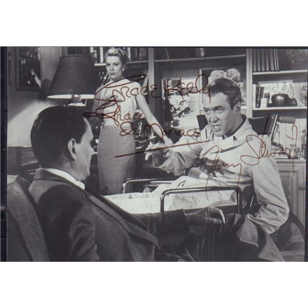 Jimmy Stewart/Grace Kelly signed original vintage photo Rear Window