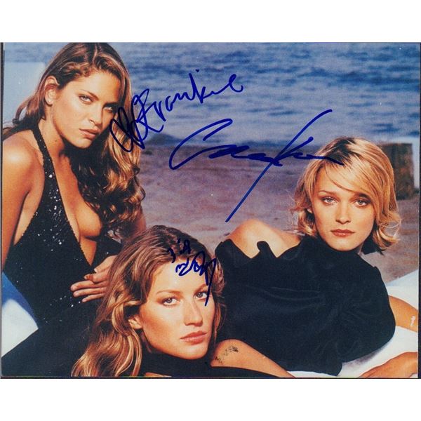 Gisele Bundchen/Carmen Kass/Frankie Rayder signed photograph