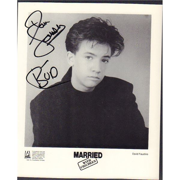 David Faustino Signed Original 8x10 "Bud" Married With Children