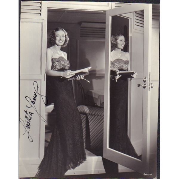 Loretta Young signed photograph