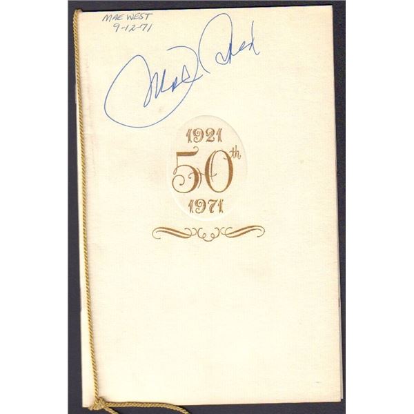 Mae West Signed 50th Anniversary Book Rare