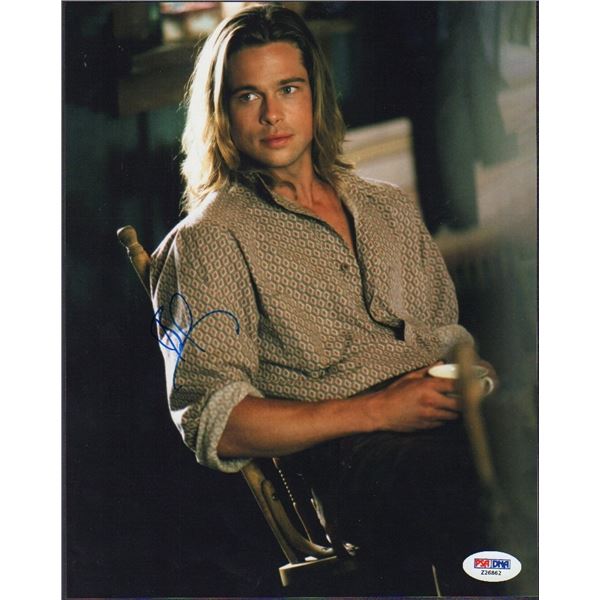 Brad Pitt Signed 8x10 Photo PSA Sticker + Card