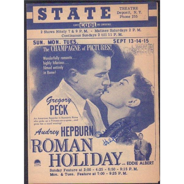 Audrey Hepburn Signed Original Roman Holiday Herald