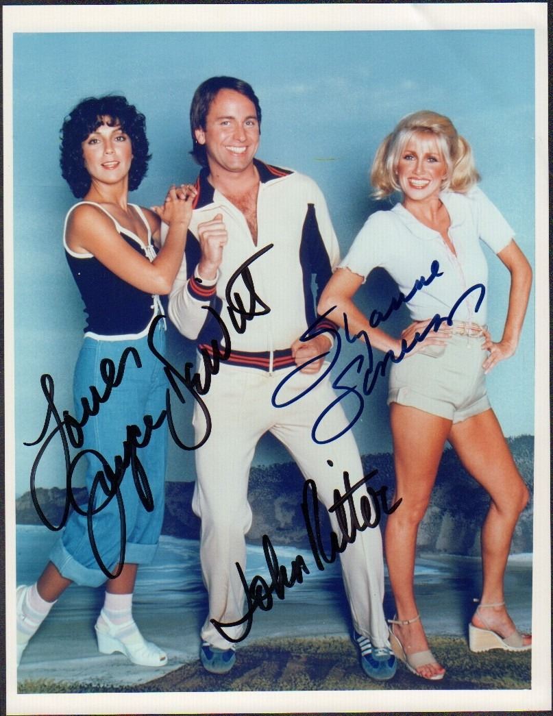 Three's Company vintage cast signed photograph