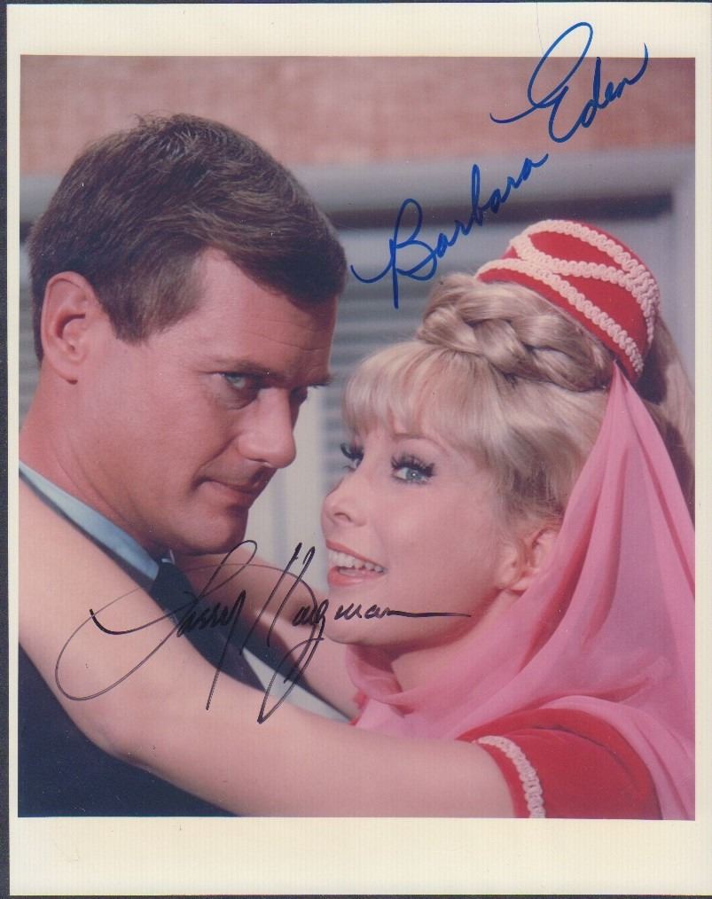 Barbara Eden/Larry Hagman signed photograph Dream of Jeannie
