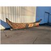 Image 1 : LARGE PAINTED STYROFOAM CANOE WITH PADDLES APPROX 22' LONG