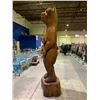 Image 2 : LARGE WOOD CARVED BEAR STATUE APPROX 9' X 2.5'