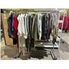 Image 1 : RACK OF ASSORTED CLOTHING INCLUDING; JACKETS, PANTS, SOCKS & MORE (RACK INCLUDED)