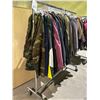 Image 2 : RACK OF ASSORTED CLOTHING INCLUDING; JACKETS & PANTS (RACK INCLUDED)