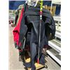 Image 1 : ASSORTED SIZE DRY SUITS (RACK NOT INCLUDED)