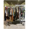 Image 1 : RACK OF ASSORTED SIZE CLOTHING INCLUDING; SWEATERS, POLO SHIRTS, JEANS & MORE (RACK INCLUDED)