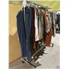 Image 2 : RACK OF ASSORTED SIZE CLOTHING INCLUDING; SWEATERS, POLO SHIRTS, JEANS & MORE (RACK INCLUDED)