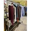 Image 2 : RACK OF ASSORTED CLOTHING INCLUDING; DRESS SHIRTS, BESTS & SWEATERS (RACK INCLUDED)