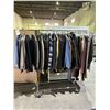 Image 1 : RACK OF ASSORTED CLOTHING INCLUDING; SUIT JACKETS, PANTS, SWEATER VEST & MORE (RACK INCLUDED)