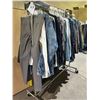 Image 2 : RACK OF ASSORTED CLOTHING INCLUDING; BUTTON DOWN LONG SLEEVE SHIRTS, JEAN JACKET & PANTS (RACK