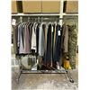 Image 1 : RACK OF ASSORTED CLOTHING INCLUDING; SUIT JACKETS & PANTS (RACK INCLUDED)