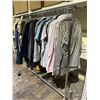 Image 3 : RACK OF ASSORTED CLOTHING INCLUDING; SHIRTS, PANTS, JACKETS & MORE (RACK INCLUDED)