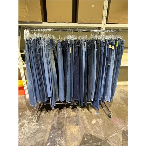 Jean Rack RACK OF ASSORTED JEANS (RACK INCLUDED) - Able Auctions