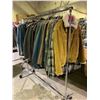 Image 3 : RACK OF ASSORTED CLOTHING INCLUDING; JACKETS & VESTS (RACK INCLUDED)