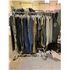 Image 1 : RACK OF ASSORTED CLOTHING INCLUDING; PANTS, JACKET, HOODIES & MORE (RACK INCLUDED)