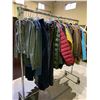 Image 2 : RACK OF ASSORTED CLOTHING INCLUDING; JEANS, JACKETS & LONG SLEEVE SHIRTS (RACK INCLUDED)