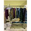 Image 1 : RACK OF ASSORTED CLOTHING INCLUDING; JACKETS, PANTS & SWEATERS (RACK INCLUDED)