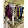 Image 2 : RACK OF ASSORTED CLOTHING INCLUDING; JACKETS, PANTS & SWEATERS (RACK INCLUDED)