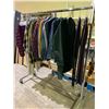 Image 3 : RACK OF ASSORTED CLOTHING INCLUDING; JACKETS, PANTS & SWEATERS (RACK INCLUDED)