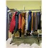 Image 1 : RACK OF ASSORTED  CLOTHING INCLUDING; JACKETS, SWEATERS, YOGA PANTS & MORE (RACK NOT INCLUDED)