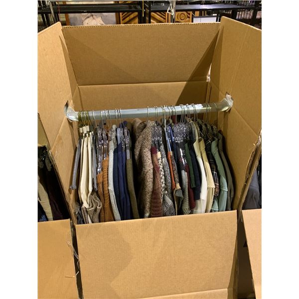 WARDROBE BOX OF ASSORTED CLOTHING