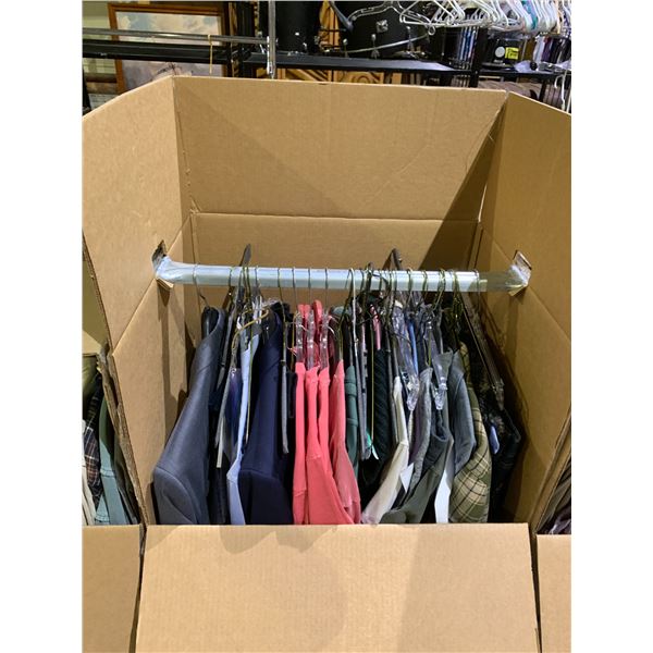 WARDROBE BOX OF ASSORTED CLOTHING