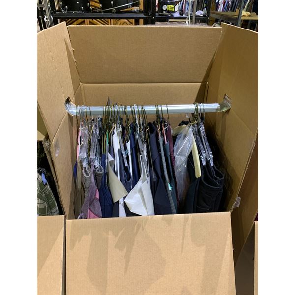 WARDROBE BOX OF ASSORTED CLOTHING