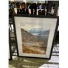 Image 3 : FRAMED PRINT OF CITYSCAPE WITH MOOSE & FRAMED PRINT OF MOUNTAIN RANGE & VALLEY