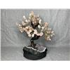 Image 1 : ROSE QUARTZ TREE ON AMETHYST BASE 14" RETAIL $2,400