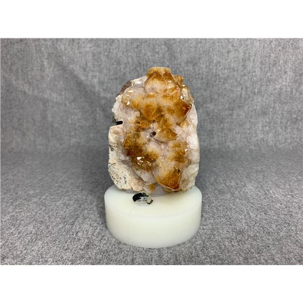 CITRINE ROUGH CLUSTER (HEATED AMETHYST) ON STAND 4 X 3  RETAIL $900