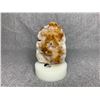 Image 1 : CITRINE ROUGH CLUSTER (HEATED AMETHYST) ON STAND 4 X 3" RETAIL $900