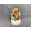 Image 1 : CITRINE ROUGH CLUSTER (HEATED AMETHYST) ON STAND 4 X 3" RETAIL $900