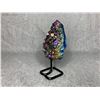 Image 2 : AMETHYST TITANIUM AURA ON METAL STAND 6" RETAIL $1,800