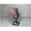 Image 2 : AMETHYST TITANIUM AURA ON METAL STAND 5.7" RETAIL $1,600