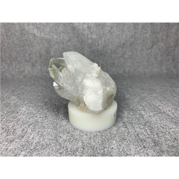 GENUINE NATURAL CLEAR QUARTZ CLUSTER WITH GREEN INCLUSION RETAIL $1,200