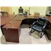 Image 1 : 3-PC 4 DRAWER OFFICE DESK WITH SLED CHAIR