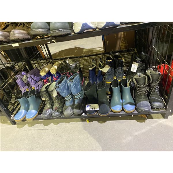 SHELF LOT OF ASSORTED SHOES