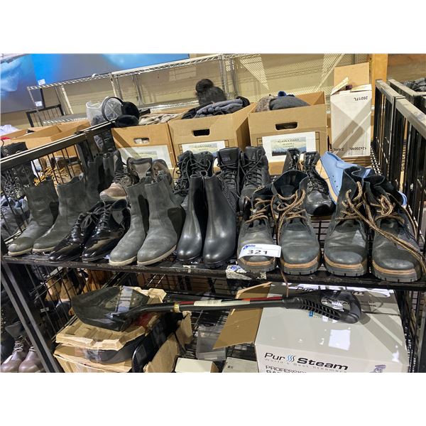 SHELF LOT OF ASSORTED SHOES