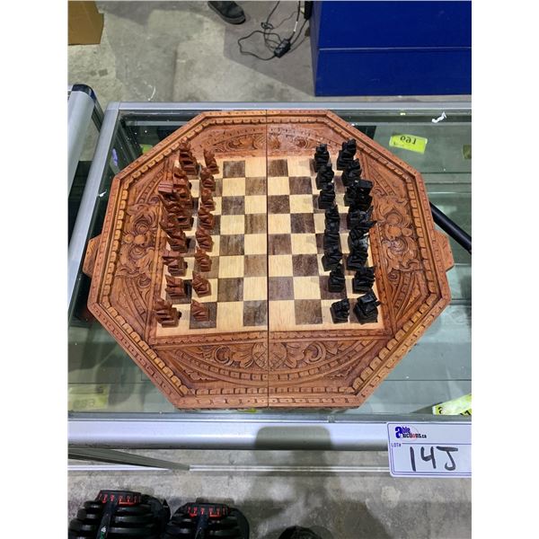 100% HAND CARVED CHESS SET IMPORTED FROM BALI