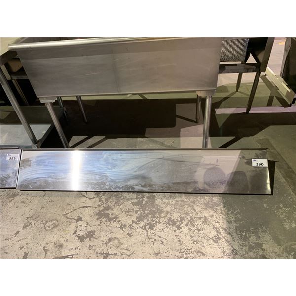 STAINLESS STEEL WALL MOUNT SHELF 6' LONG (NO HARDWARE)