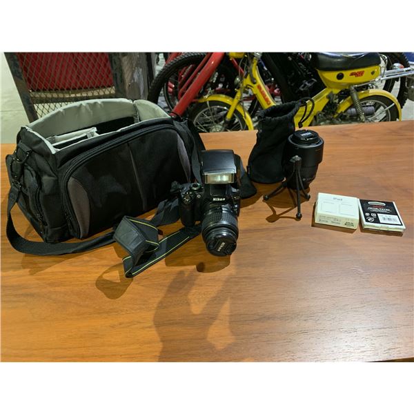 NIKON D40 DIGITAL CAMERA C/W MANUAL, 18-55 LENS, 55-200 LENS WITH HOOD, SIGMA DG UV FILTERS,  NIK...